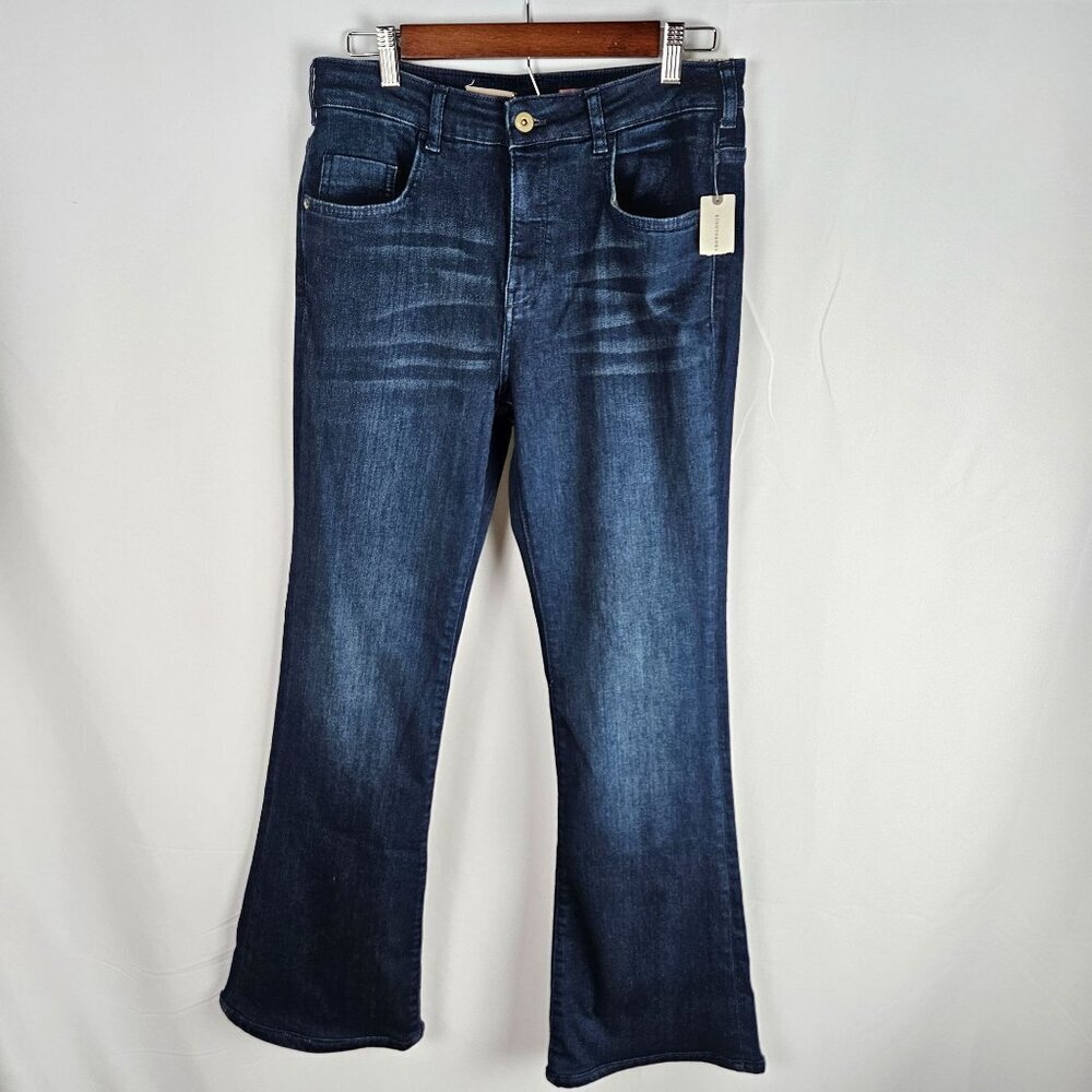 NEW Anthropologie's Pilcro Demilune Boot Jeans Size 31 Darker Wash Cowgirl - Picture 4 of 16